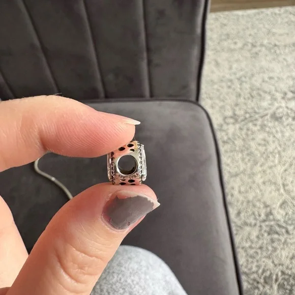 Elegant Silver Teardrop Pandora Charm - Picture 3 of 6